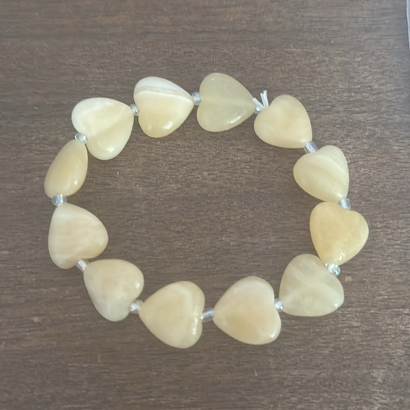 Honey Calcite heart bracelet - Picture 3 of 3